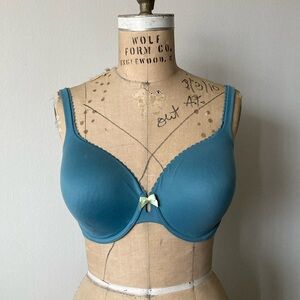 Victoria Secret Lined Perfect Coverage Bra | Grey Blue | Lightly Lined | 34DDD